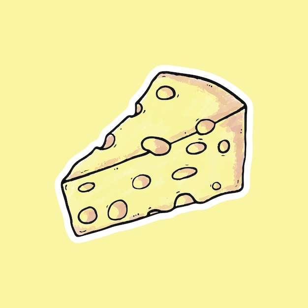 ベクトル チーズのピースのイラスト