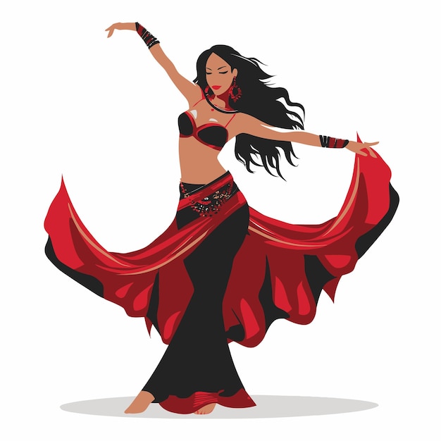 Vector illustration_of_a_woman_in_belly_dance