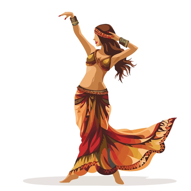 Vector illustration_of_a_woman_in_belly_dance