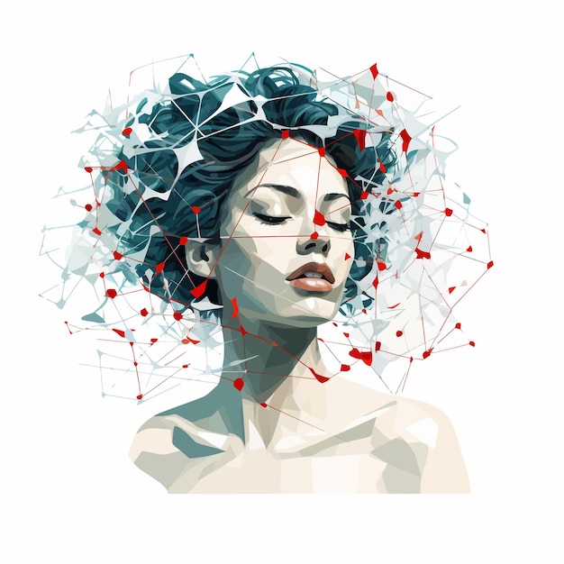 Vector illustration_of_a_woman_with_a_complex_vector