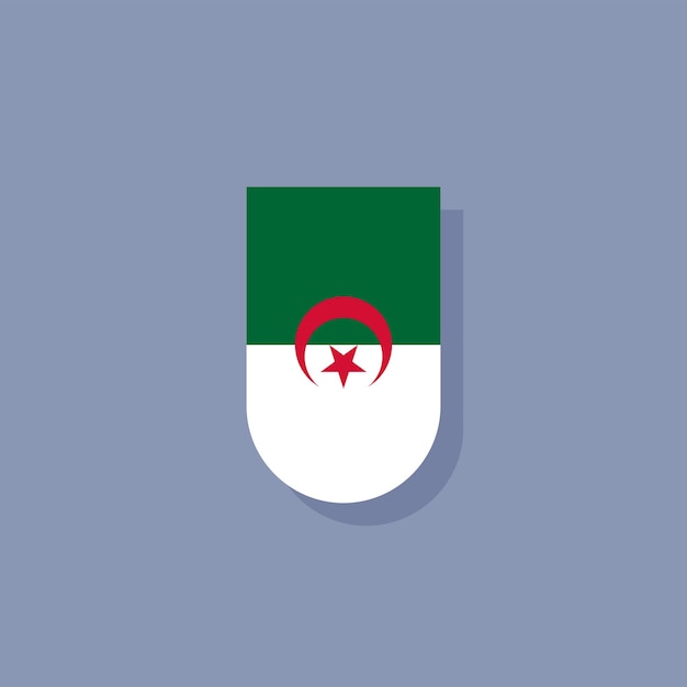 ベクトル アルジェリアの国旗のイラスト テンプレート