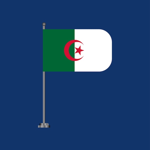 Вектор Иллюстрация шаблона флага алжира