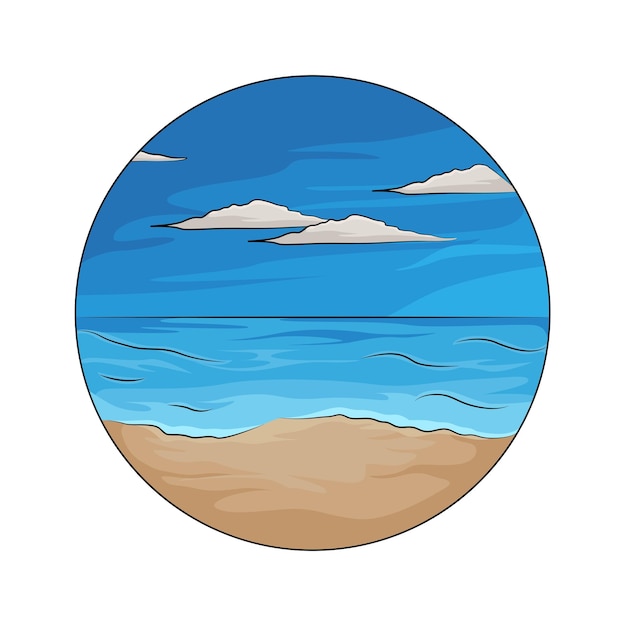 Вектор Иллюстрация пляжа