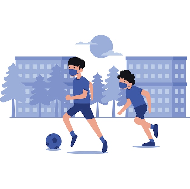 少年サッカーのイラスト