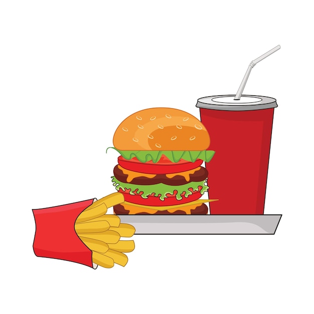 ハンバーガーのイラスト