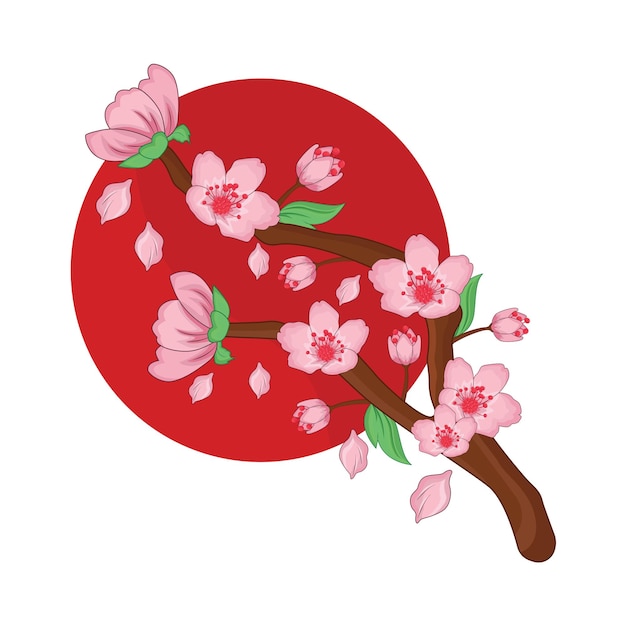 ベクトル 桜の花のイラスト