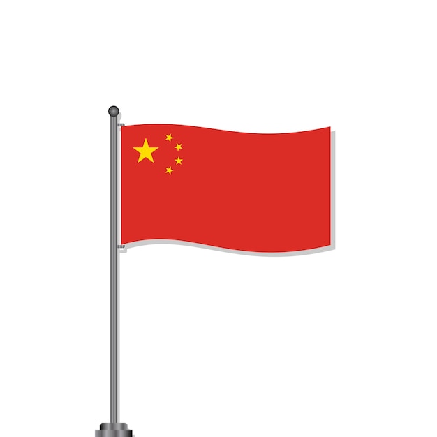 中国の旗のテンプレートのイラスト