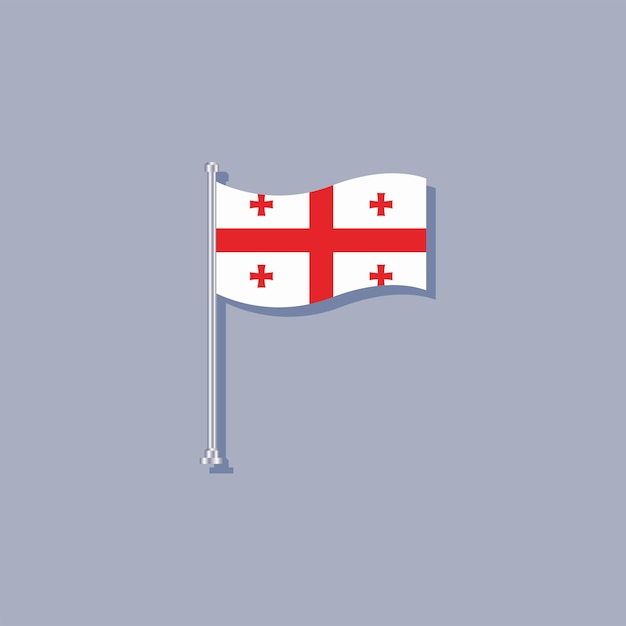 ベクトル ジョージア州旗テンプレートのイラスト