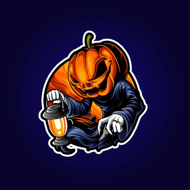 ハロウィンジャックオーランタンのイラスト