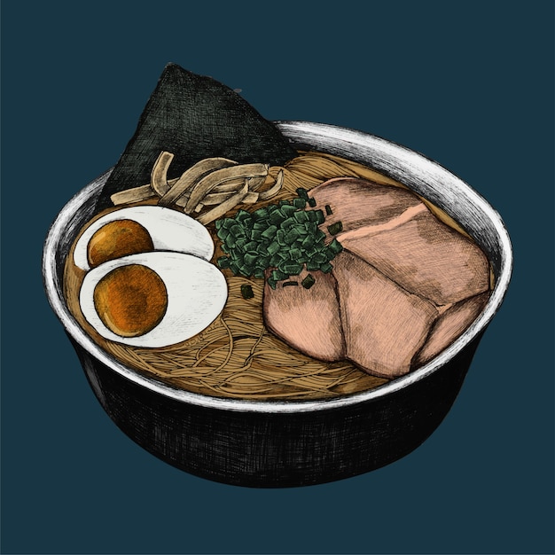 Вектор Иллюстрация японской кухни