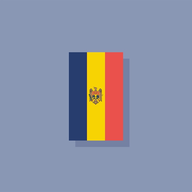 モルドバの国旗のイラスト テンプレート