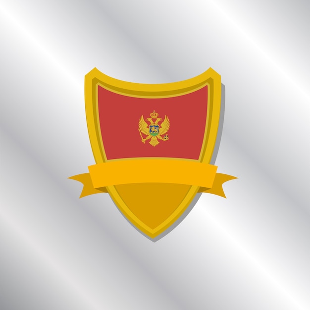 Вектор Иллюстрация шаблона флага черногории