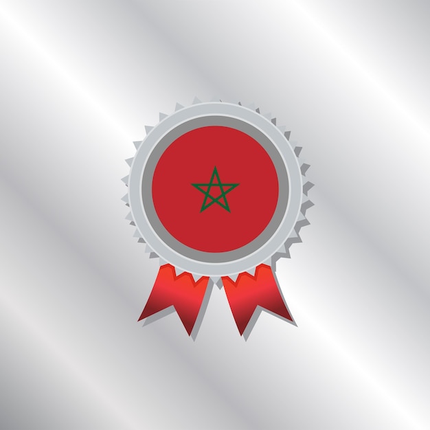 Вектор Иллюстрация шаблона флага марокко