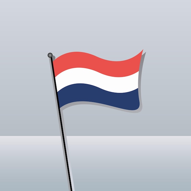네덜란드 국기 템플릿의 그림