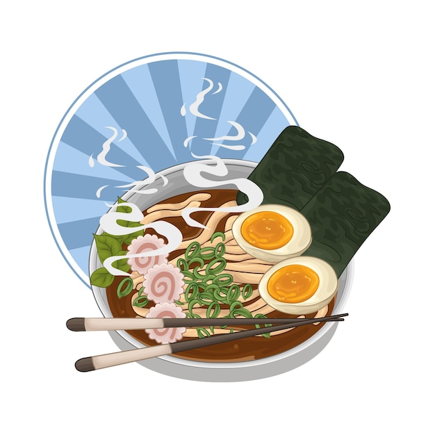 ベクトル 麺のイラスト