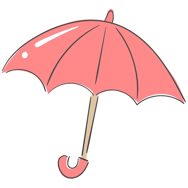 Вектор Иллюстрация розового зонтика