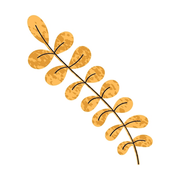 Иллюстрация растения с желтыми листьями