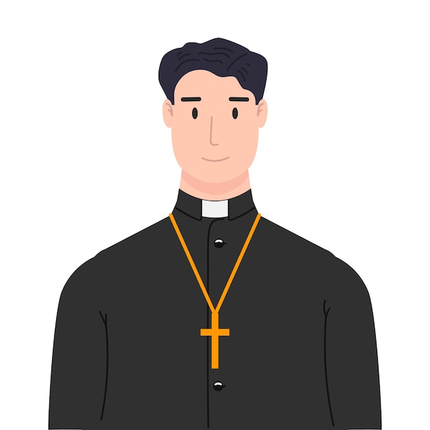 Иллюстрация религиозного священника элемент дизайна для плакатной этикетки знак эмблемы инфографики векторная иллюстрация
