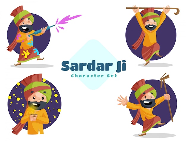 Sardar Ji 문자 집합의 그림