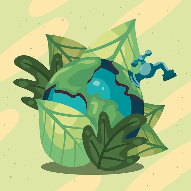 Вектор Иллюстрация спасти планету