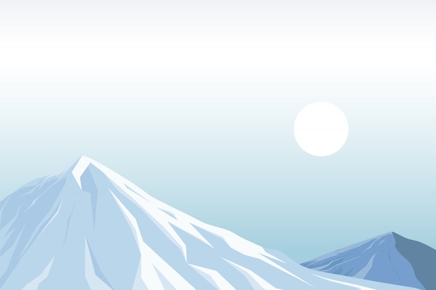 Иллюстрация снежной горы