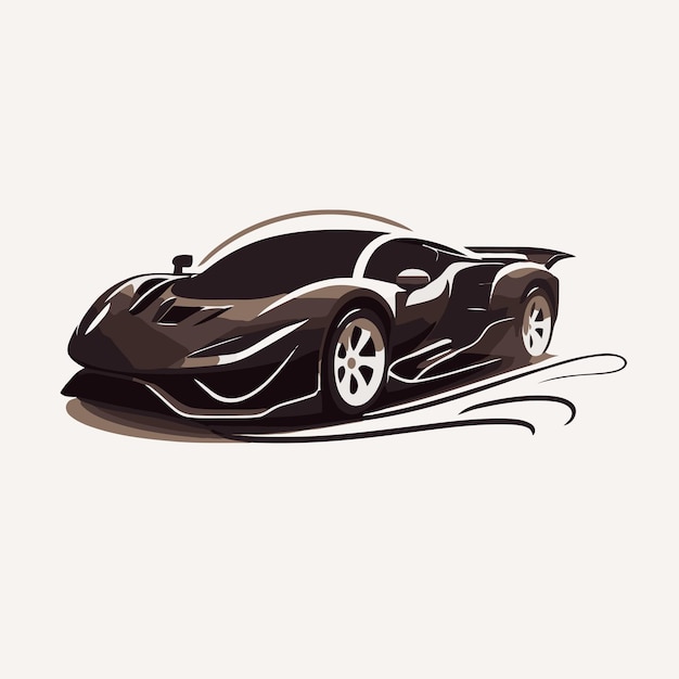 スポーツ車のスーパーカーのロゴのベクトルのイラスト