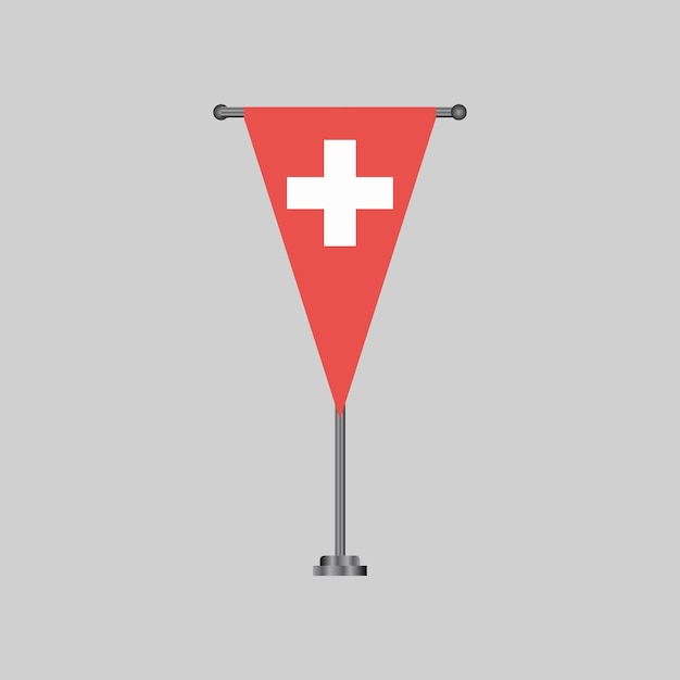 Вектор Иллюстрация шаблона флага швейцарии