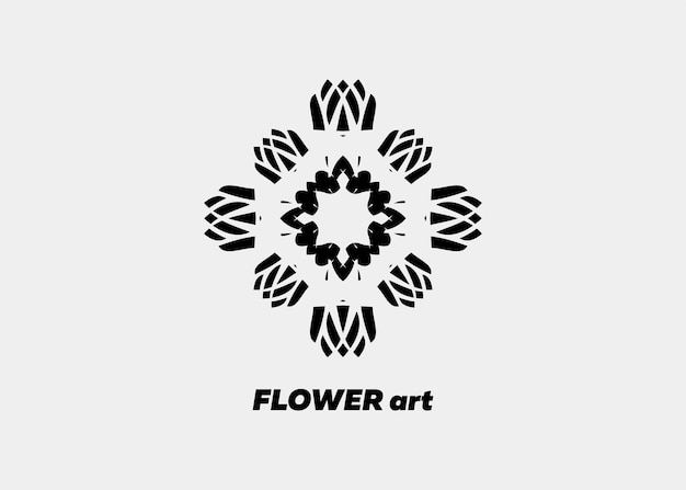 対称的な花の背景のイラスト