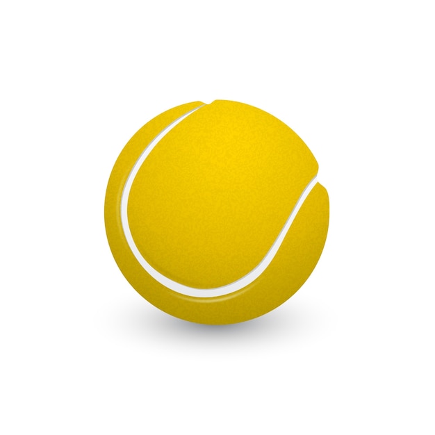 白い背景の上のテニスボールのイラスト
