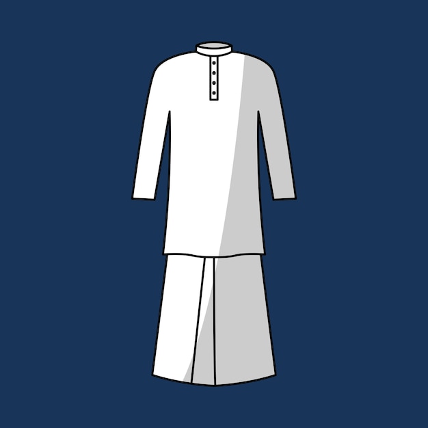 Вектор Иллюстрация типичной мусульманской мужской одежды из аравии