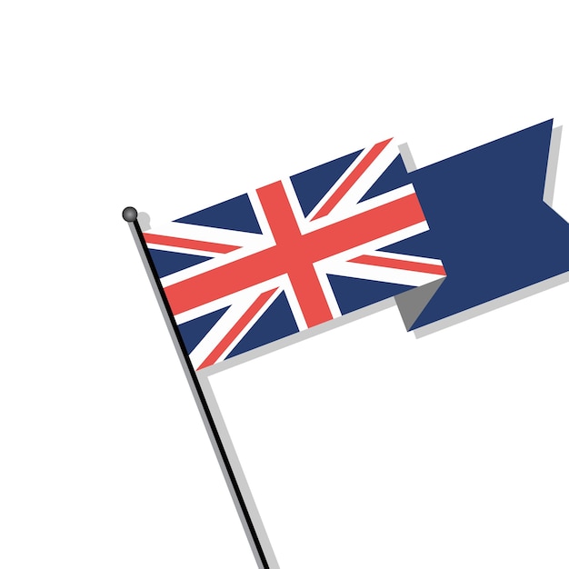 イギリスの旗テンプレートのイラスト