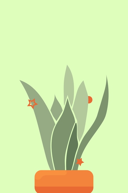 다양한 화분과 식물의 삽화
