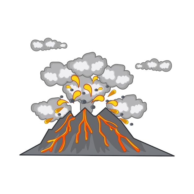 ベクトル 火山のイラスト