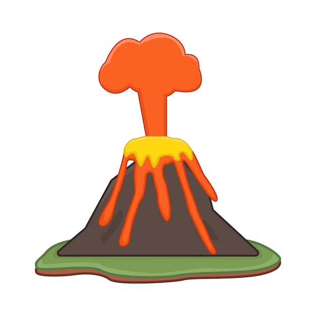 ベクトル 火山のイラスト