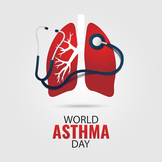 Иллюстрация всемирного дня борьбы с астмой