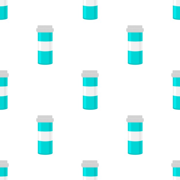 ベクトル テーマの大きな色のイラストは、近い瓶の中のさまざまな種類の錠剤を設定
