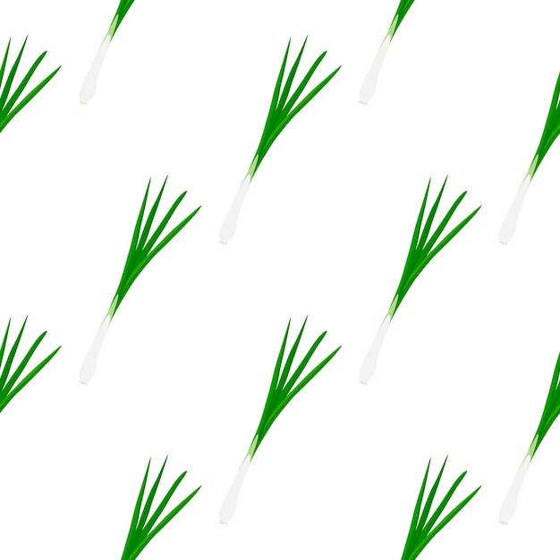 Вектор Иллюстрация на тему яркого зеленого лука