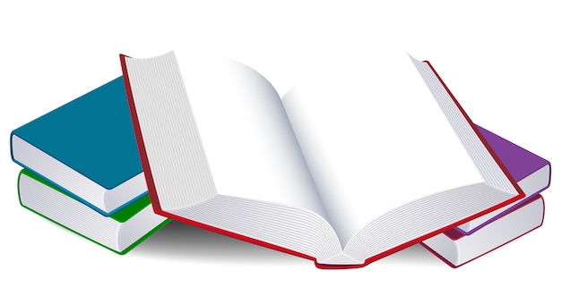 Vector illustration of an open book