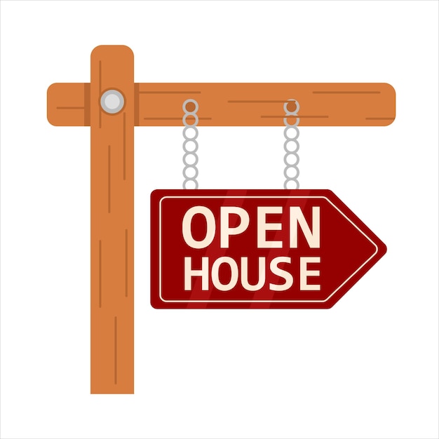 illustration of open sign