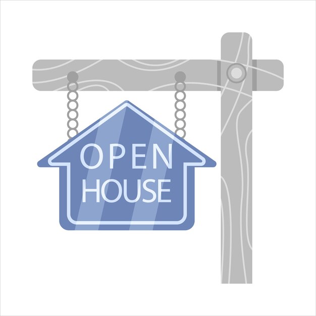 illustration of open sign