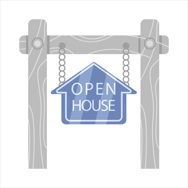 illustration of open sign