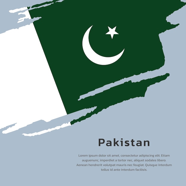 Illustrazione del modello di bandiera del pakistan