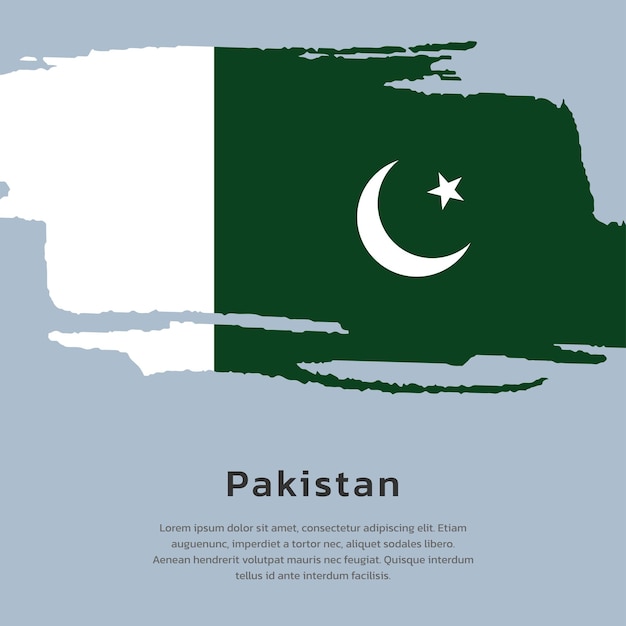 Illustrazione del modello di bandiera del pakistan