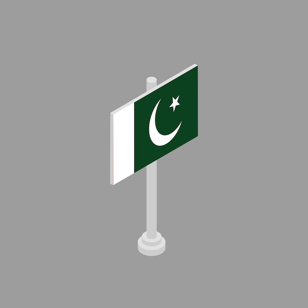 Vector illustration of pakistan flag template