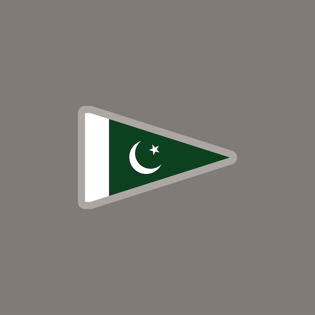 Illustrazione del modello di bandiera del pakistan