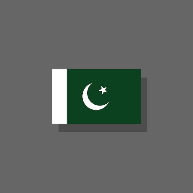 파키스탄 국기 템플릿의 그림