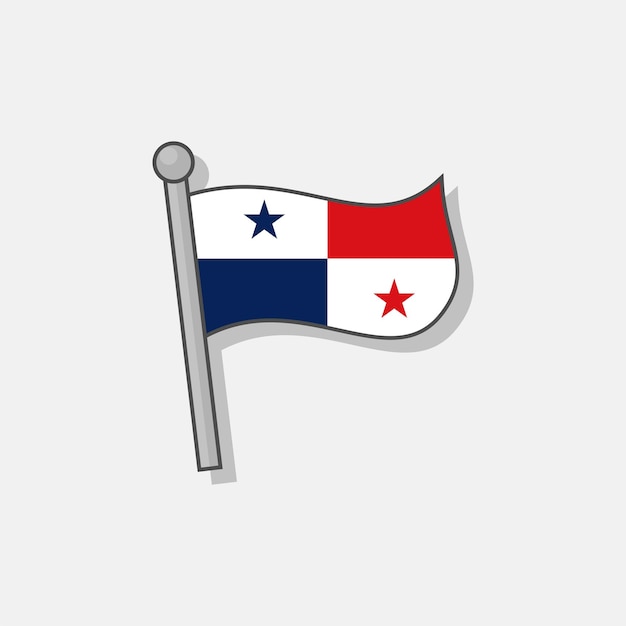 Vector illustration of panama flag template