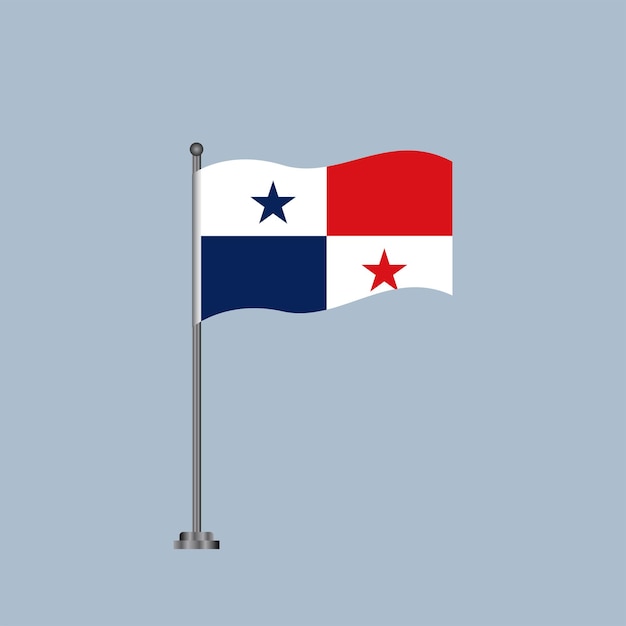 Vector illustration of panama flag template