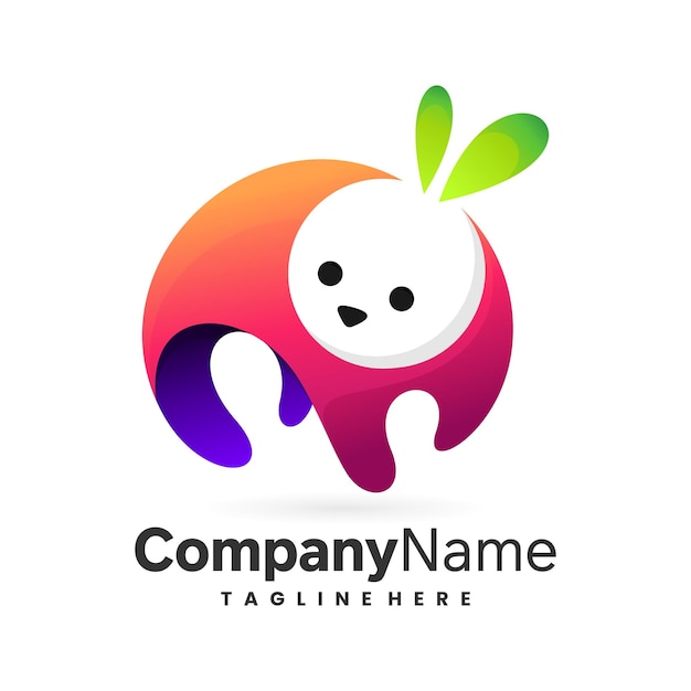 иллюстрация значка логотипа панды