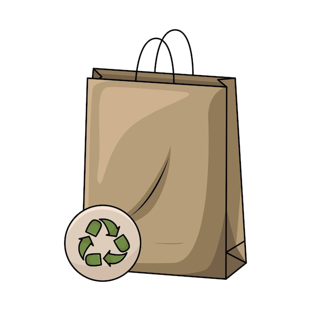 Illustration of paper bag